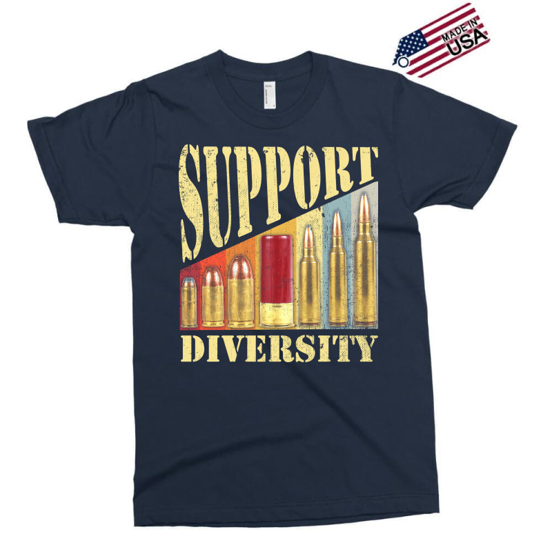 Support Diversity Gun Bullets Veteran Soldier Vintage Girl Exclusive T-shirt | Artistshot