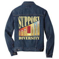 Support Diversity Gun Bullets Veteran Soldier Vintage Girl Men Denim Jacket | Artistshot