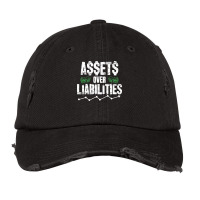 Assets Over Liabilities Accountant Red Vintage Cap | Artistshot