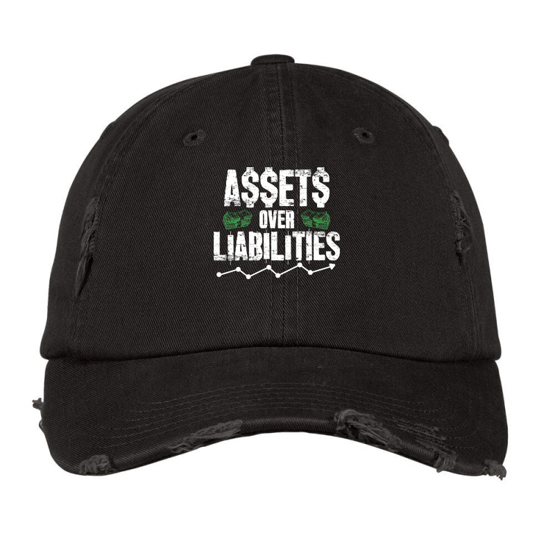 Assets Over Liabilities Accountant Red Vintage Cap by robauxkalithe | Artistshot