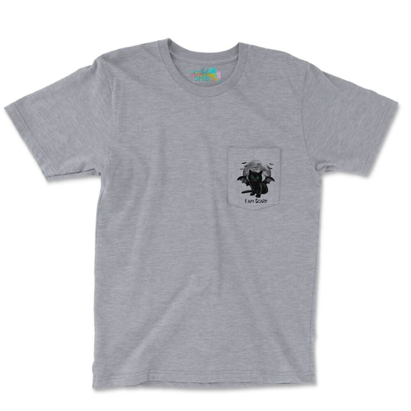 Scary Cat Pocket T-shirt | Artistshot