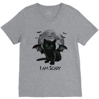 Scary Cat V-neck Tee | Artistshot