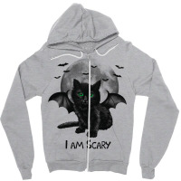 Scary Cat Zipper Hoodie | Artistshot