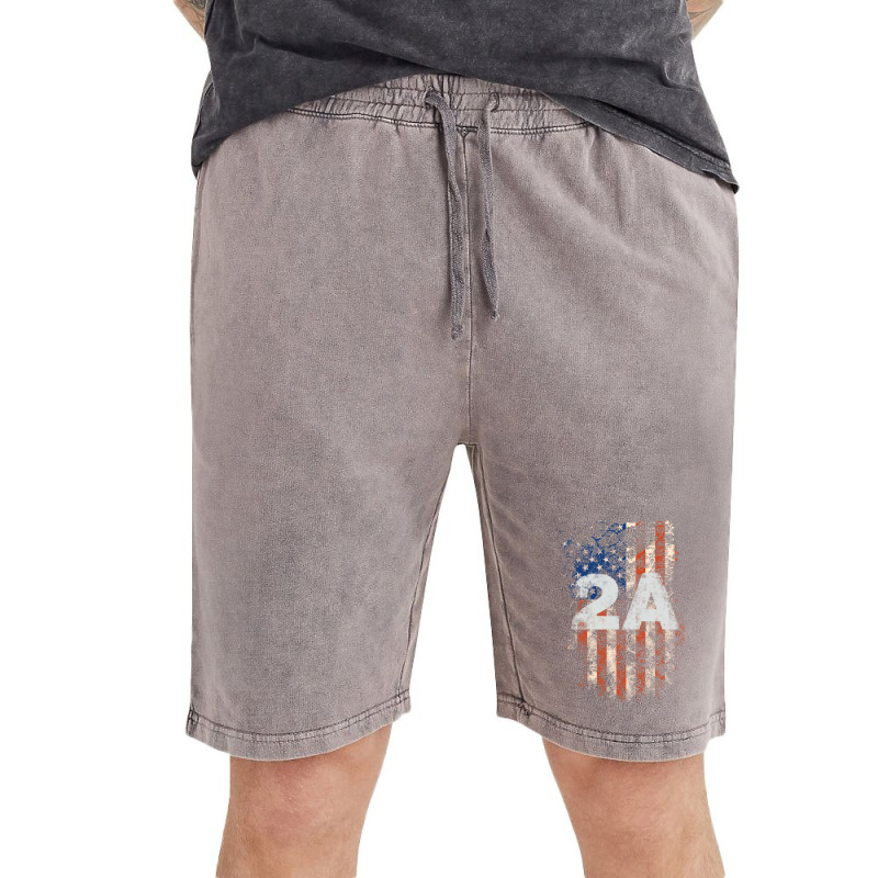 2a Second Amendment American Flag Grunge Gift Vintage Short | Artistshot