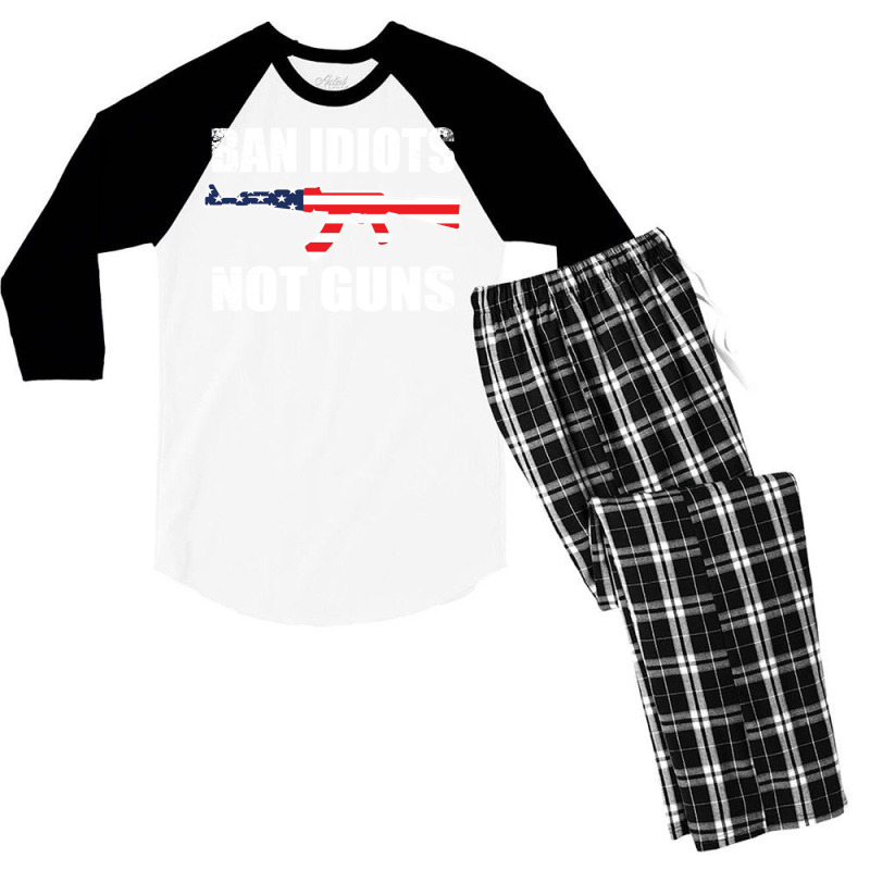 2nd Amendment Supporter Pro Guns Gift 80s Men's 3/4 Sleeve Pajama Set | Artistshot