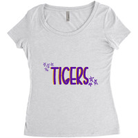 Lsu Corner Stars Women's Triblend Scoop T-shirt | Artistshot