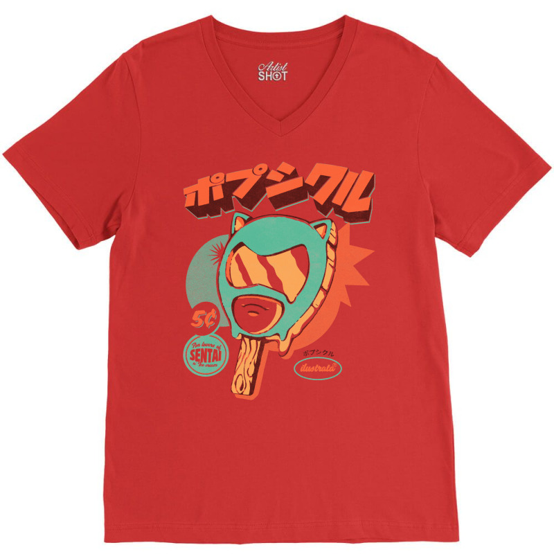 Sentai Ice Pop V-neck Tee | Artistshot