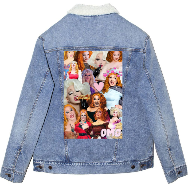 Jinkx Monsoon Collage Unisex Sherpa-Lined Denim Jacket by muronialgabak | Artistshot