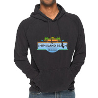 Artistshort Trending Ship Island Beach Mississippi, Palm Trees Sunset Vintage Hoodie | Artistshot