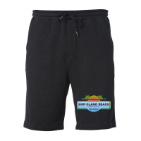 Artistshort Trending Ship Island Beach Mississippi, Palm Trees Sunset Fleece Short | Artistshot