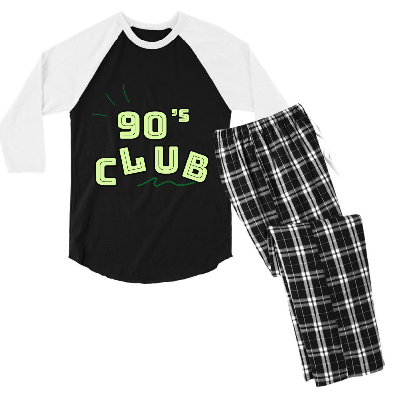 Trending 90's Club Men's 3/4 Sleeve Pajama Set | Artistshot