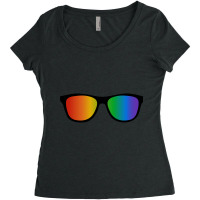 Trending Rainbow Sunglasses Women's Triblend Scoop T-shirt | Artistshot