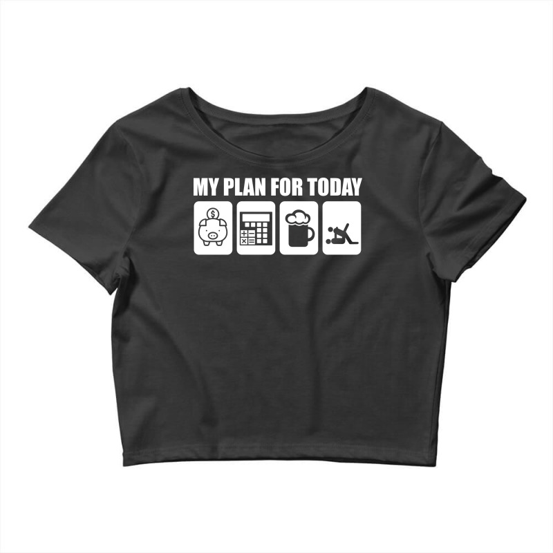 My Plan For Today Accounting Tax Season Numbers Humor Crop Top | Artistshot