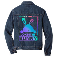 Im The Jokester Bunny T  Shirt Funny Colorful Bunny, I'm The Jokester Men Denim Jacket | Artistshot