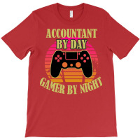 Accountant By Day Gamer By Night 70s T-shirt | Artistshot