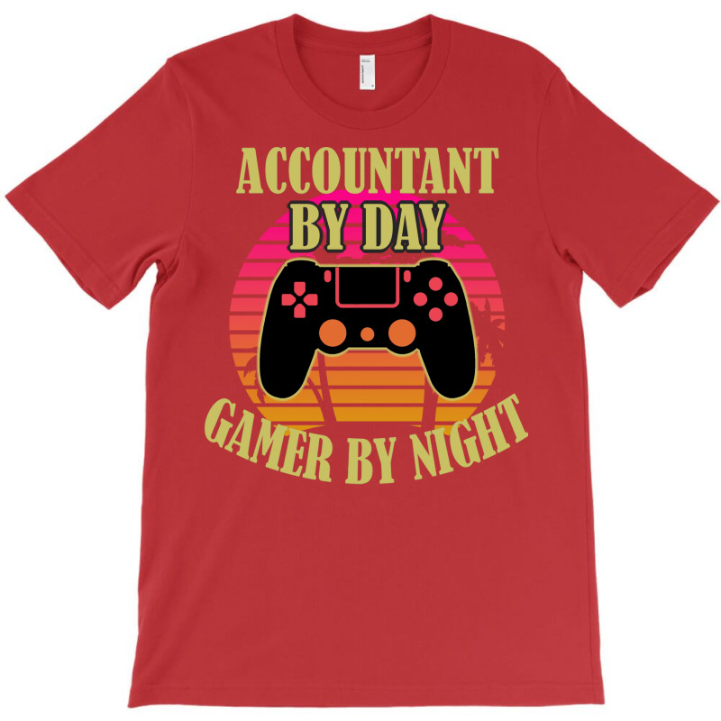 Accountant By Day Gamer By Night 70s T-shirt | Artistshot