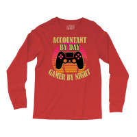 Accountant By Day Gamer By Night 70s Long Sleeve Shirts | Artistshot