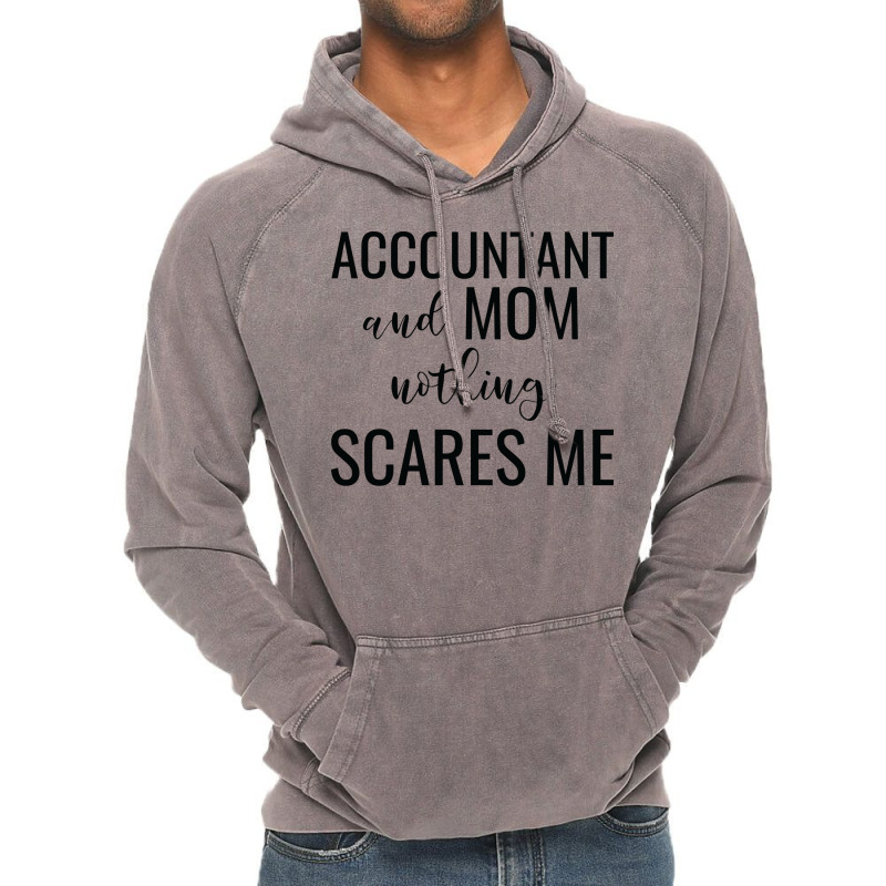 Accountant And Mom Nothing Scares Me Red Vintage Hoodie | Artistshot