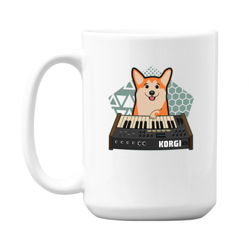 Funny Synthesizer Fan Korgi Corgi Dog Lover 15 Oz Coffee Mug | Artistshot