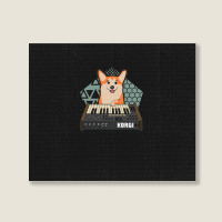 Funny Synthesizer Fan Korgi Corgi Dog Lover Landscape Canvas Print | Artistshot