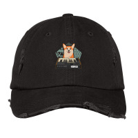 Funny Synthesizer Fan Korgi Corgi Dog Lover Vintage Cap | Artistshot