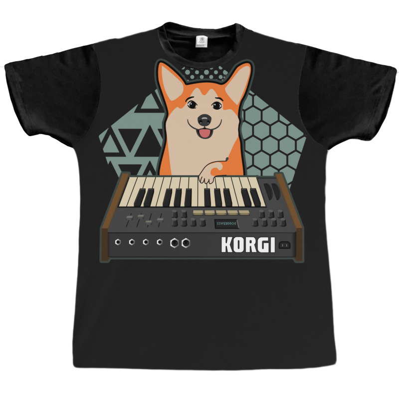 Funny Synthesizer Fan Korgi Corgi Dog Lover Graphic T-shirt | Artistshot