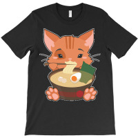 Japanese T  Shirt Anime Cute Cat Japanese Ramen Noodles Kawaii Gift De T-shirt | Artistshot