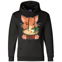 Japanese T  Shirt Anime Cute Cat Japanese Ramen Noodles Kawaii Gift De Champion Hoodie | Artistshot