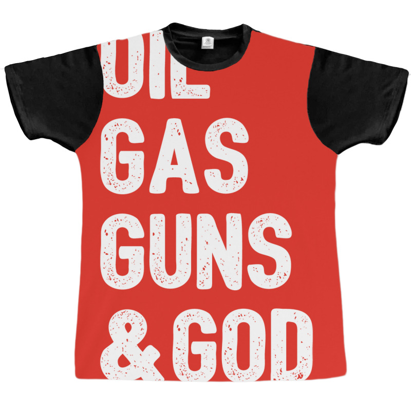 Oil Gas Guns God Green Graphic T-shirt | Artistshot