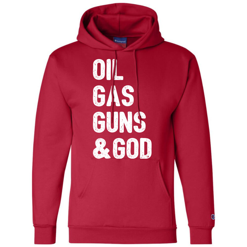 Oil Gas Guns God Green Champion Hoodie | Artistshot