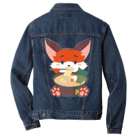 Japanese T  Shirt Anime Cute Fox Japanese Ramen Noodles Kawaii Gift Pr Men Denim Jacket | Artistshot