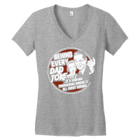 Behind Every Dad Joke... Funny Dad Puns Women's V-neck T-shirt | Artistshot