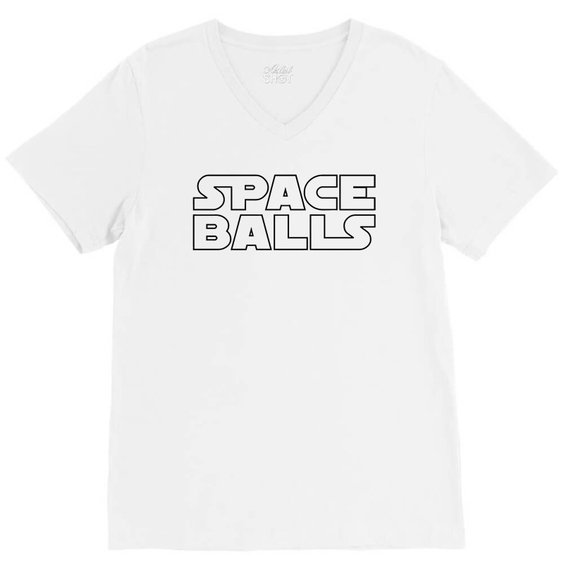 Space Balls Black V-Neck Tee by kangenband43 | Artistshot