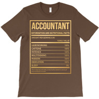 Awesome And Funny Nutrition Label Accountant Accountants Accountancy S T-shirt | Artistshot