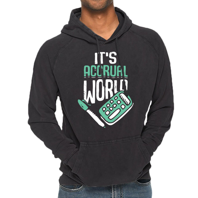 Its Accrual World Accounting Accountant Cpa Gift Stars Vintage Hoodie | Artistshot