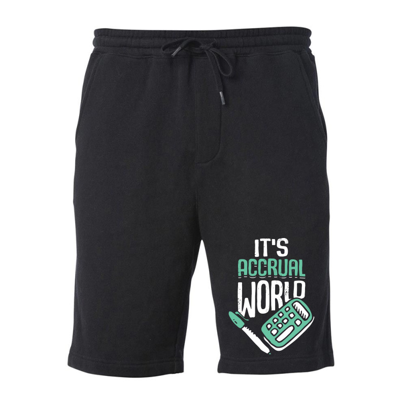 Its Accrual World Accounting Accountant Cpa Gift Stars Fleece Short | Artistshot