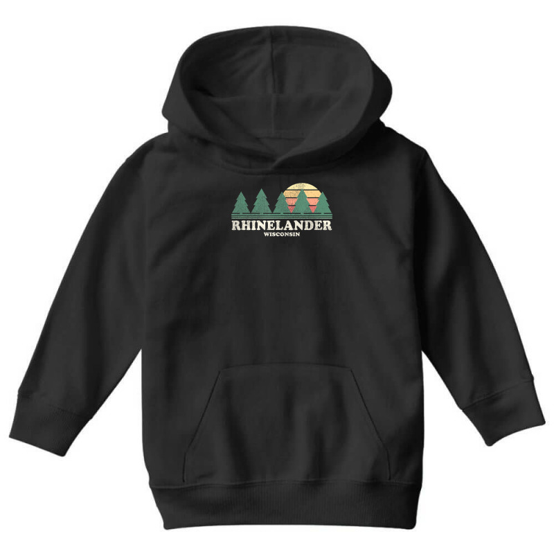 Trending Rhinelander Wi Vintage Throwback Retro 70s Youth Hoodie | Artistshot