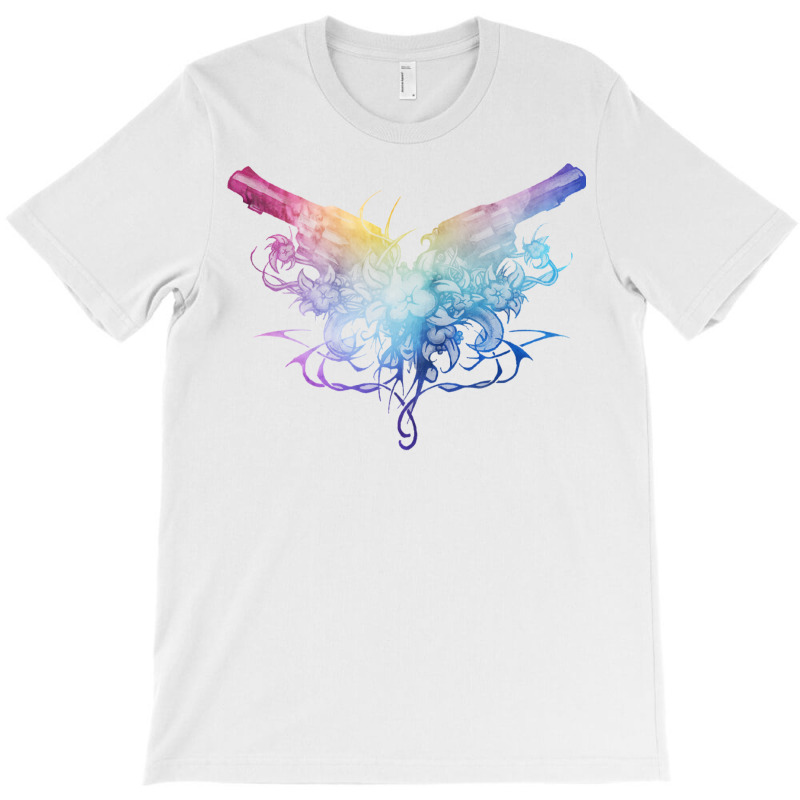 Two Revolvers And Roses Watercolor T-shirt | Artistshot