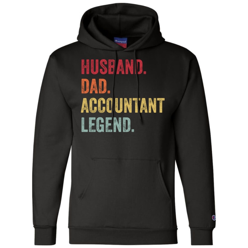 Funny Vintage Husband Dad Accountant Legend Stars Champion Hoodie | Artistshot