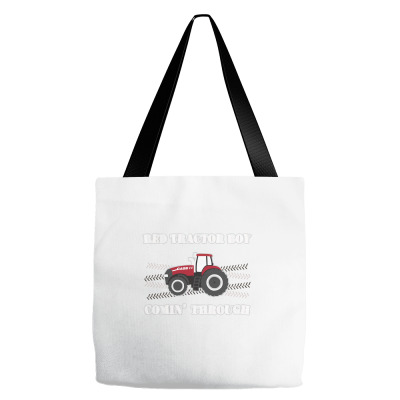 Case Ih Red Tractor Boy Comin' Through Tote Bags Designed By Mdk Art