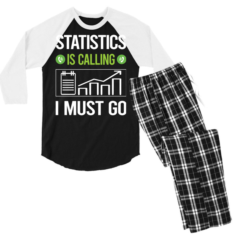 It Is Calling I Must Go Statistics Boy Men's 3/4 Sleeve Pajama Set | Artistshot