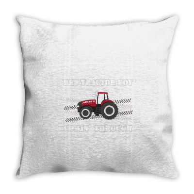 Case Ih Red Tractor Boy Comin' Through Throw Pillow Designed By Mdk Art