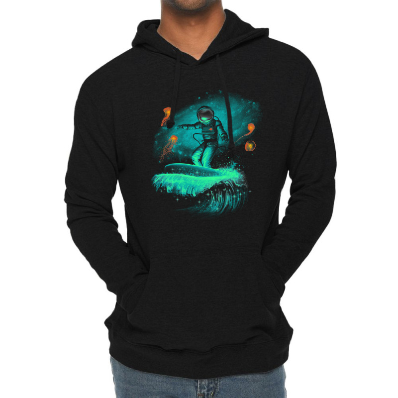 Space Surfer Lightweight Hoodie | Artistshot