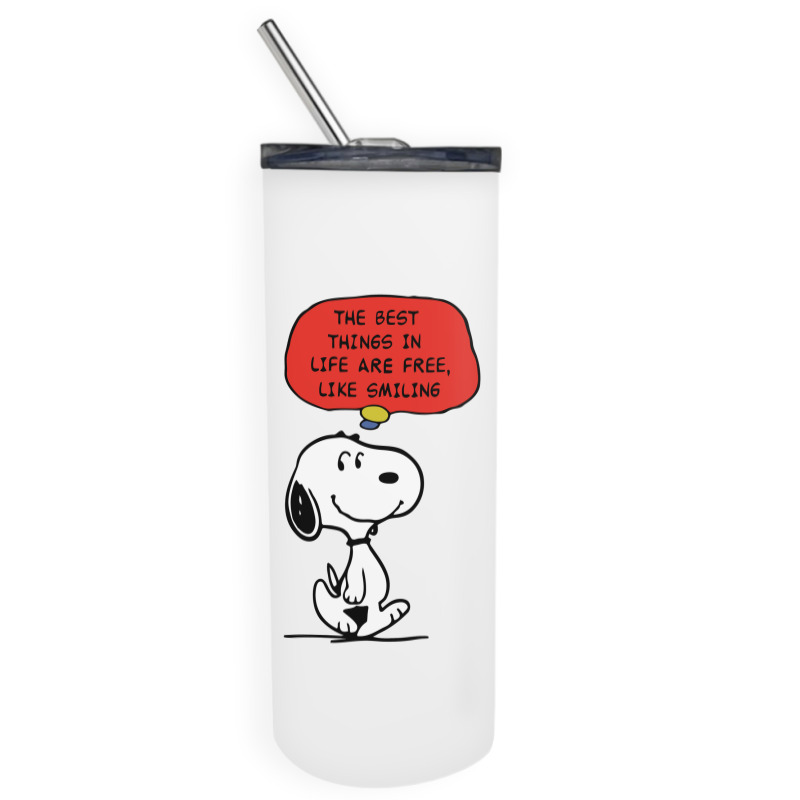 Peanuts Best Things In Life Are Free Skinny Tumbler | Artistshot