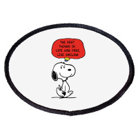 Peanuts Best Things In Life Are Free Oval Patch | Artistshot