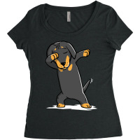 Trending Dabbing Dachshund Funny Doxie Women's Triblend Scoop T-shirt | Artistshot