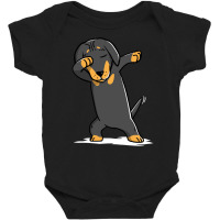 Trending Dabbing Dachshund Funny Doxie Baby Bodysuit | Artistshot