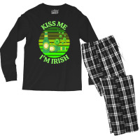 Kiss Me Im Irish T  Shirtkiss Me I’m Irish T  Shirt (6) Men's Long Sleeve Pajama Set | Artistshot