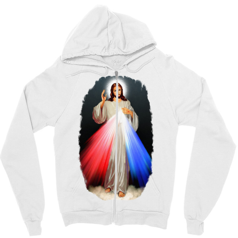 Divine Mercy Zipper Hoodie | Artistshot