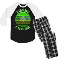 Kiss Me Im Irish T  Shirtkiss Me I’m Irish T  Shirt (8) Men's 3/4 Sleeve Pajama Set | Artistshot